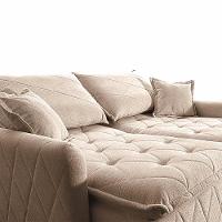 Sofá 3 Lugares Cama inBox Sublime Retrátil e Reclinável Revestido em Bouclé - 180cm de largura