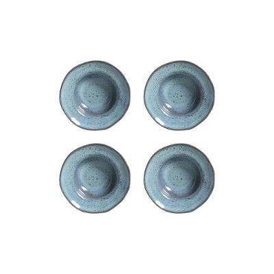 Conjunto de Pratos de Sobremesa Porto Brasil Orgânico Breeze Azul 250ml - 4 Peças