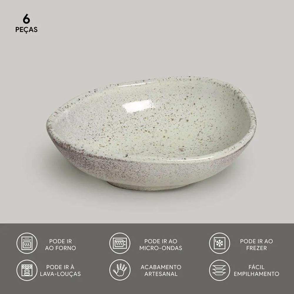 Conjunto de Cumbucas Ovais Porto Brasil Orgânico Pistache Verde Menta 265ml - 6 Peças - 2