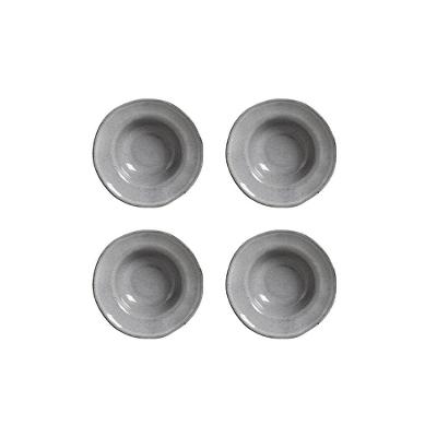 Conjunto de Pratos de Sobremesa Porto Brasil Orgânico Dust Preto 250ml - 4 Peças