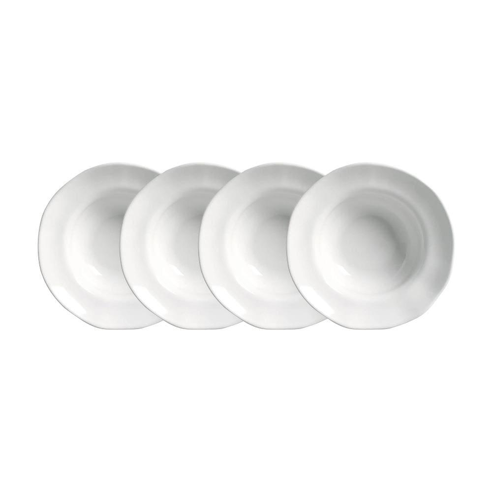 Conjunto de Pratos de Sobremesa Porto Brasil Orgânico New White 250ml - 4 Peças - 1
