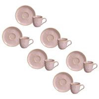 Conjunto de Xícaras de Café com Pires Porto Brasil Bio Litchi 120ml - 6 Peças - 1