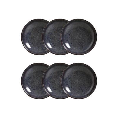 Conjunto de Pratos Fundos Porto Brasil Bio Titanium Azul Escuro 1,1 litros - 6 Peças
