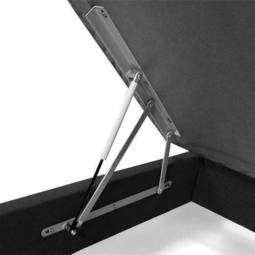 Colchão de Casal Globalflex Versalitis D33 + Base Box MGA Lift Cotton com Baú e Pistão à Gás 58x138x188cm - Cinza/Branco/Preto Floral - 8