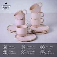 Conjunto de Xícaras de Chá com Pires Porto Brasil Linhas Litchi 230ml - 6 Peças - 3