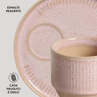 Conjunto de Xícaras de Chá com Pires Porto Brasil Linhas Litchi 230ml - 6 Peças - 4