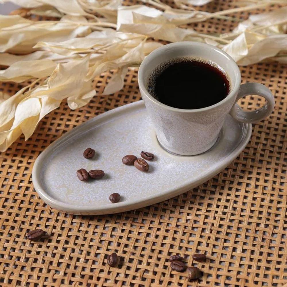 Conjunto de Xícaras de Café com Pires Oval Porto Brasil Neo Latte 110ml - 6 Peças - 2