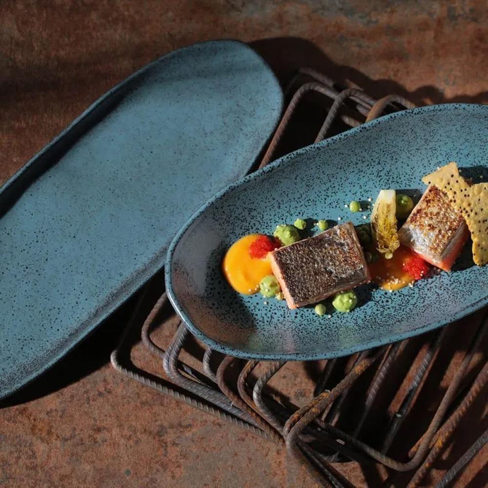 Conjunto de Travessas Ovais Grandes Porto Brasil Orgânico Night Sky 32x16cm - 4 Peças - 2