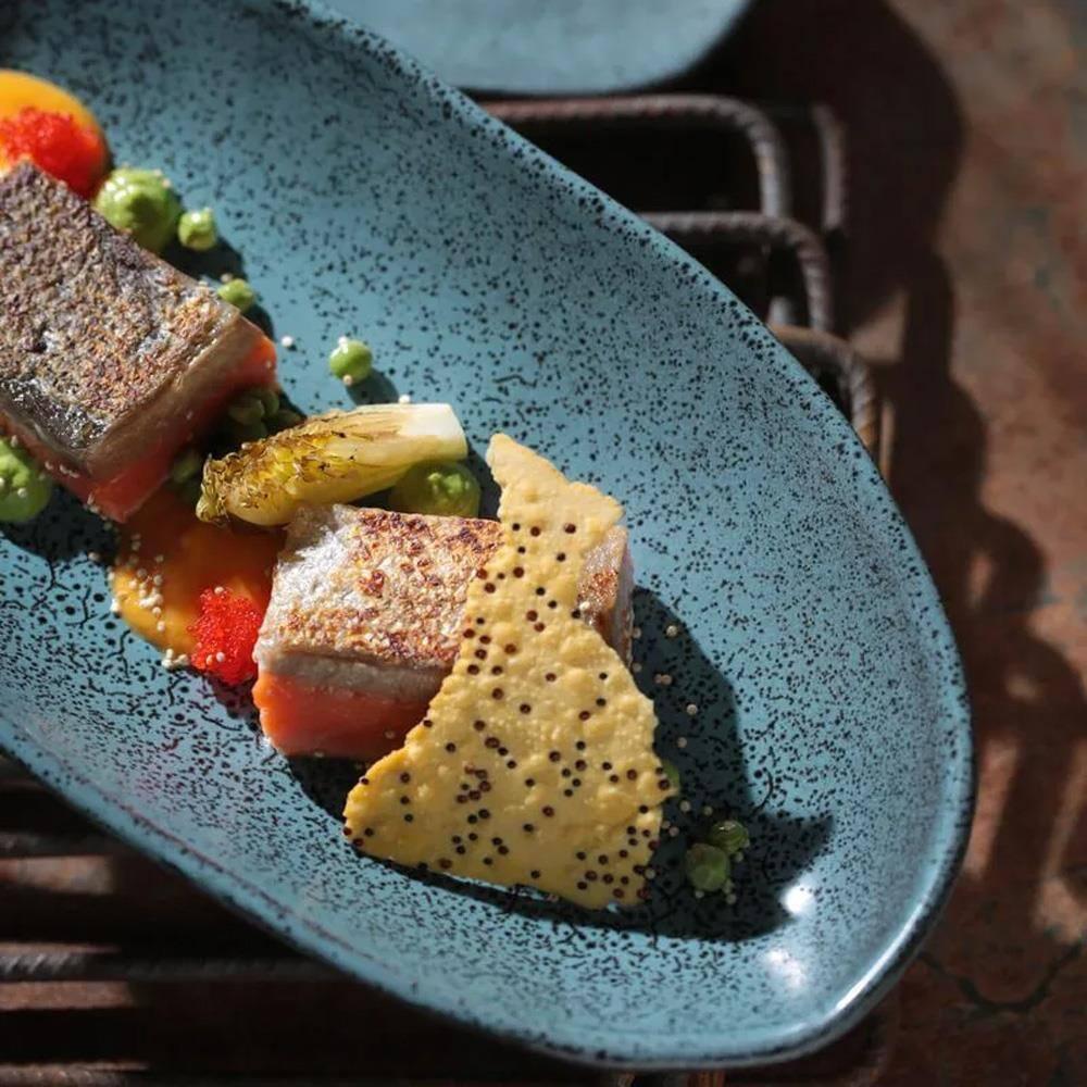 Conjunto de Travessas Ovais Grandes Porto Brasil Orgânico Night Sky 32x16cm - 4 Peças - 3