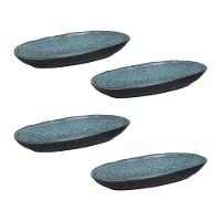 Conjunto de Travessas Ovais Grandes Porto Brasil Orgânico Night Sky 32x16cm - 4 Peças - 1