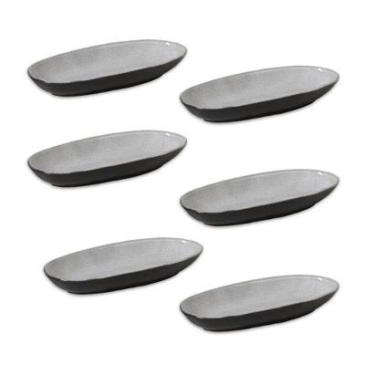 Conjunto de Travessas Ovais Grandes Porto Brasil Orgânico Dust 32x16cm - 4 Peças