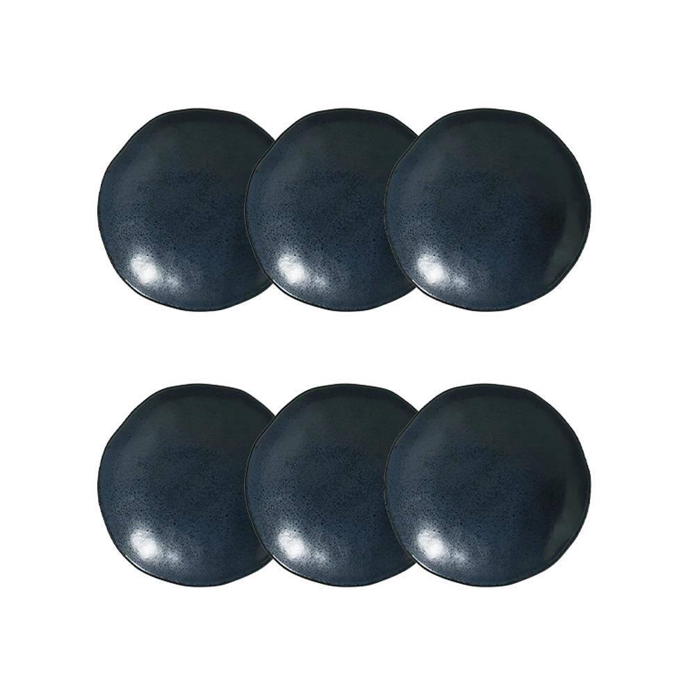Conjunto de Pratos Fundos Porto Brasil Orgânico Night Blue 600ml - 6 Peças - 1