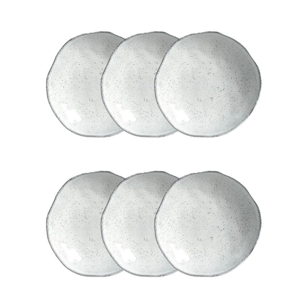 Conjunto de Pratos Fundos Porto Brasil Orgânico Echo Branco 600ml - 6 Peças - 1