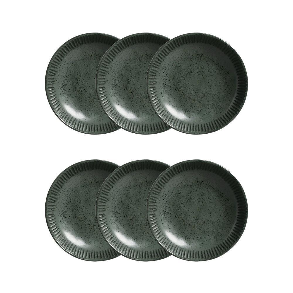 Conjunto de Pratos Fundos Porto Brasil Linhas Greenery Verde 830ml - 6 Peças - 1