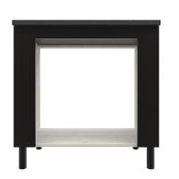 Balcão para Forno e Cooktop de 5 Bocas Bartira Rubi com 80,1cm de Largura - Freixo/Preto Poah - 2