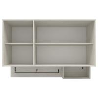 Armário Aéreo Bartira Rubi com 2 Portas, 2 Prateleiras e 120cm de Largura - Freixo/Preto Poah