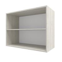 Armário Aéreo Bartira Rubi com 2 Portas, 1 Prateleira e 80cm de Largura - Freixo/Preto Poah - 2