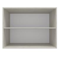 Armário Aéreo Bartira Rubi com 2 Portas, 1 Prateleira e 80cm de Largura - Freixo/Preto Poah - 3