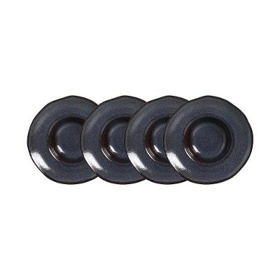 Conjunto de Pratos para Massa Porto Brasil Orgânico Titanium 450ml - 4 Peças