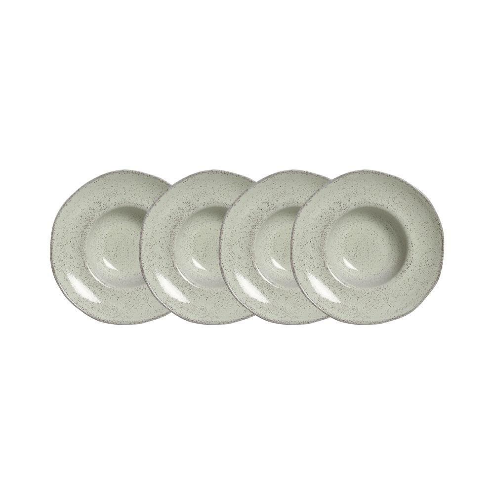 Conjunto de Pratos para Massa Porto Brasil Orgânico Pistache 450ml - 4 Peças - 1