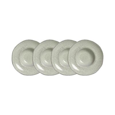 Conjunto de Pratos para Massa Porto Brasil Orgânico Pistache 450ml - 4 Peças