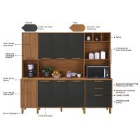 Cozinha Compacta Indekes Gramado com 9 Portas e 2 Gavetas - 219cm de Largura - 5