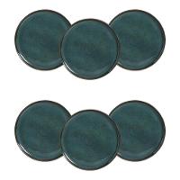 Conjunto de Pratos Rasos Porto Brasil Bio Oceano Azul 27,5cm - 6 Peças - 1