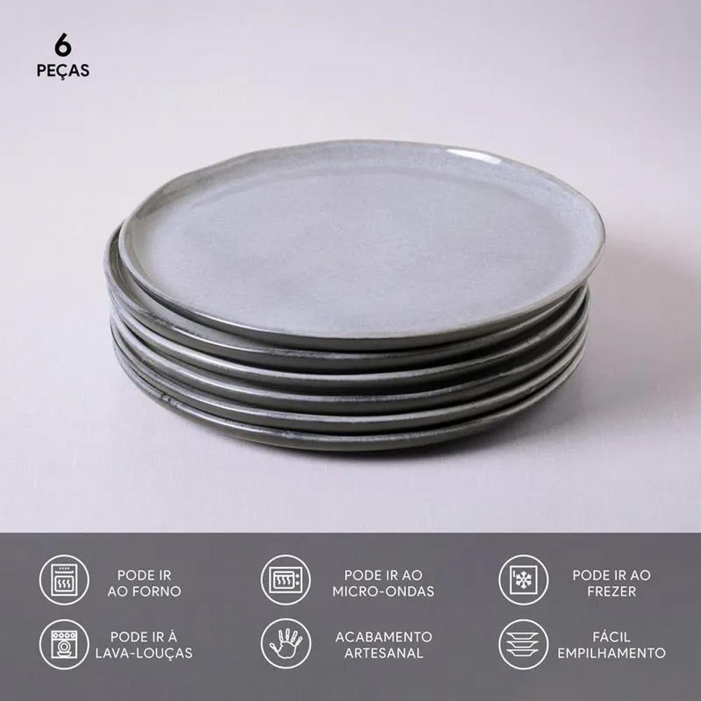 Conjunto de Pratos Rasos Porto Brasil Bio Dust 27,5cm - 6 Peças - 3