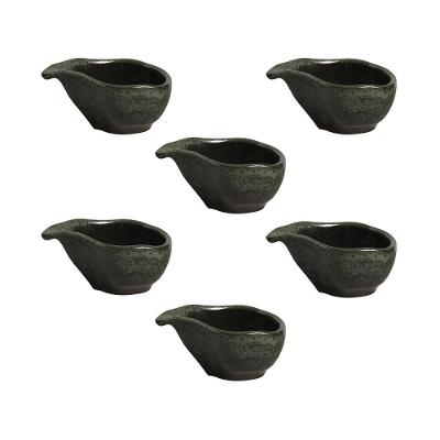 Conjunto de Molheiras Oval Porto Brasil Orgânico Greenery 40ml - 6 Peças