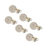 Conjunto de Xícaras de Chá com Pires Porto Brasil Neo Latte 210ml - 6 Peças - 1