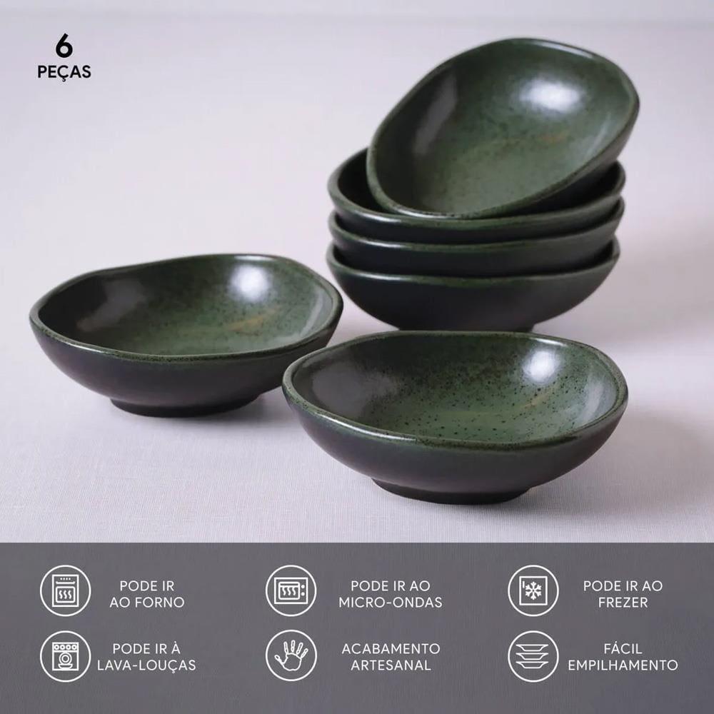 Conjunto de Cumbucas Oval Porto Brasil Orgânico Greenery 265ml - 6 Peças - 3