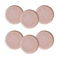 Conjunto de Pratos Rasos Porto Brasil Linhas Litchi Rosa Claro 27,5cm - 6 Peças - 1