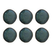 Conjunto de Ramequins Médios Porto Brasil Juta Oceano com 6 Peças 57ml - Azul - 1