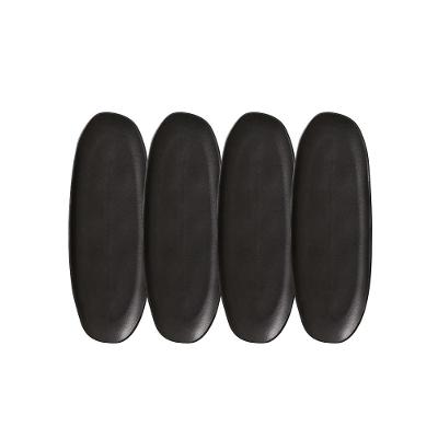 Conjunto de Travessas Oval Rasa Grande Porto Brasil Orgânico Preto Matte 36x13cm - 4 Peças