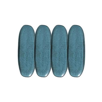 Conjunto de Travessas Oval Rasa Grande Porto Brasil Orgânico Night Sky 36x13cm - 4 Peças