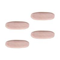 Conjunto de Travessas Oval Rasa Grande Porto Brasil Orgânico Litchi 36x13cm - 4 Peças - 1