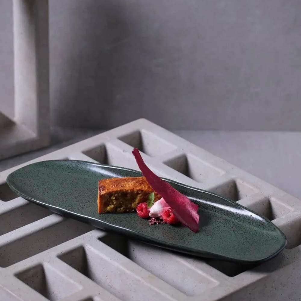 Conjunto de Travessas Oval Rasa Grande Porto Brasil Orgânico Greenery 36x13cm - 4 Peças - 2