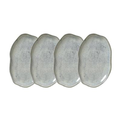 Conjunto de Travessas Oval Rasa Média Porto Brasil Bio Green Granite 30x20cm - 4 Peças