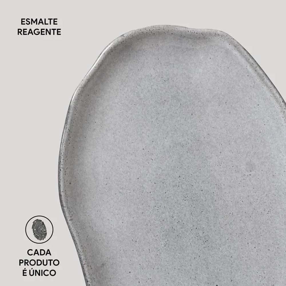 Conjunto de Travessas Oval Rasa Média Porto Brasil Bio Dust 30x20cm - 4 Peças - 4