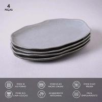 Conjunto de Travessas Oval Rasa Média Porto Brasil Bio Dust 30x20cm - 4 Peças - 3