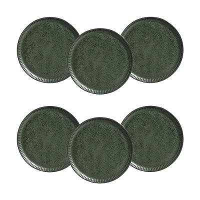 Conjunto de Pratos de Sobremesa Porto Brasil Linhas Greenery 21,5cm - 6 Peças