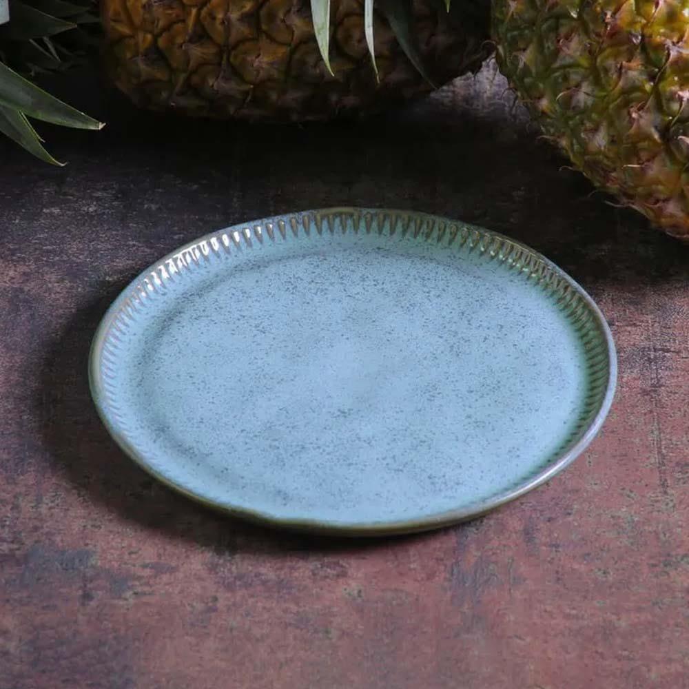 Conjunto de Pratos de Sobremesa Porto Brasil Linhas Breeze Azul 21,5cm - 6 Peças - 2