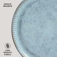 Conjunto de Pratos de Sobremesa Porto Brasil Linhas Breeze Azul 21,5cm - 6 Peças - 4