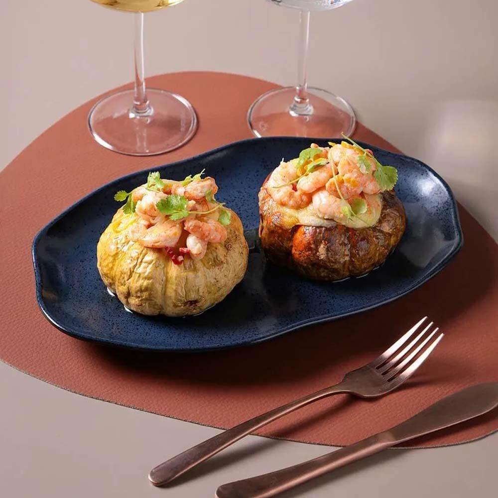 Conjunto de Travessas Oval Rasa Média Porto Brasil Bio Night Blue 30x20cm - 4 Peças - 2