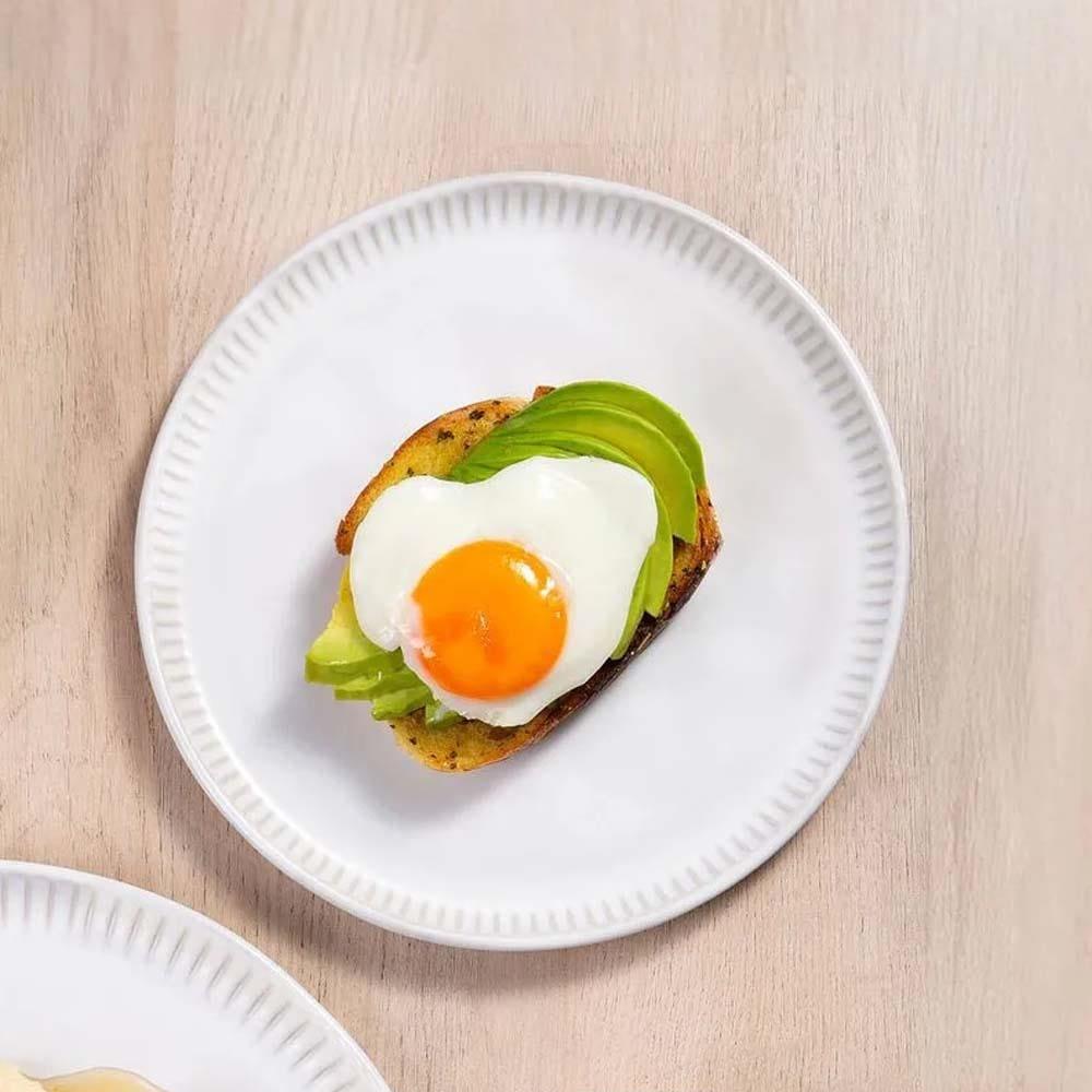 Conjunto de Pratos de Sobremesa Porto Brasil Linhas New White 21,5cm - 6 Peças - 2