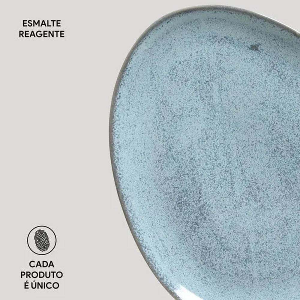 Conjunto de Pratos de Sobremesa Ovais Porto Brasil Orgânico Breeze 22,5cm - 6 peças - 5