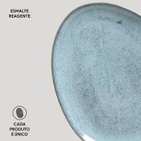 Conjunto de Pratos de Sobremesa Ovais Porto Brasil Orgânico Breeze 22,5cm - 6 peças - 5