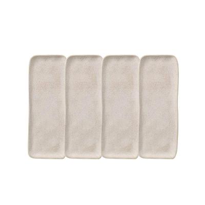 Conjunto de Travessas Retangulares Médias Porto Brasil Orgânico Latte 33x13cm - 4 Peças