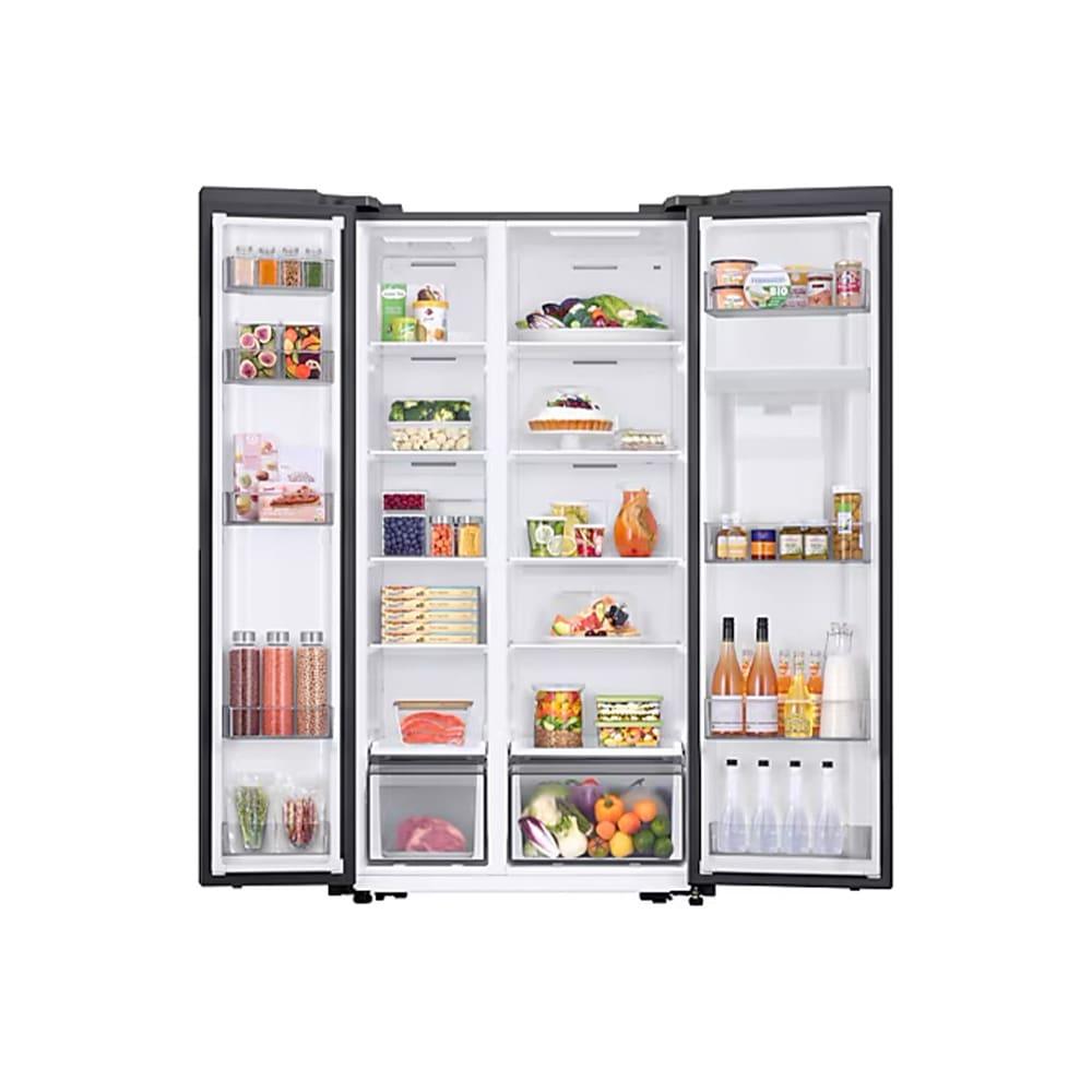 Geladeira Side by Side Samsung SmartThings Inox com Dispenser de Água RS57, AI Energy Mode e SpaceMax - 560 litros - 3