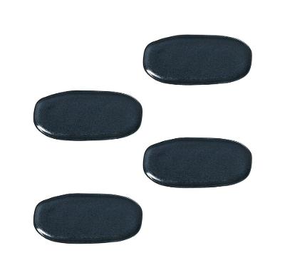 Conjunto de Travessas Ovais Pequenas Porto Brasil Orgânico Night Blue 23x11cm - 4 Peças